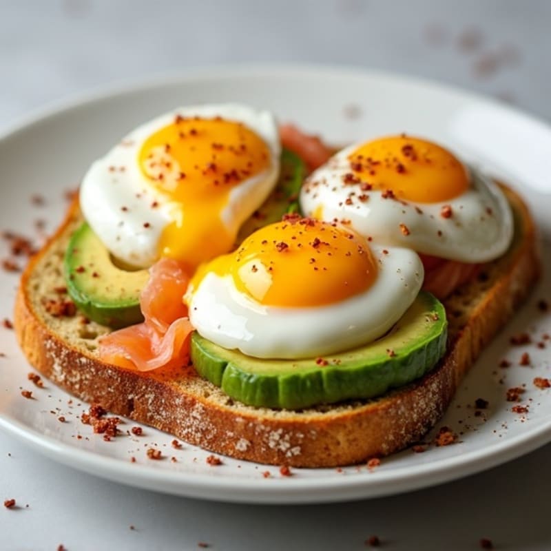 Creamy Avocado Toast with Poached Egg and Everything Bagel Seasoning