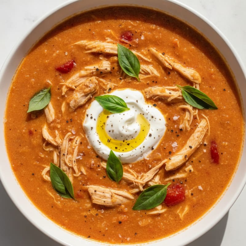 Comforting Roasted Tomato Basil Soup