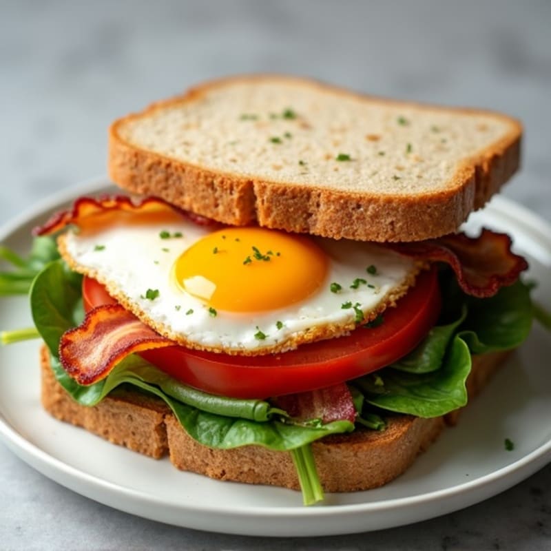 Crispy Turkey Bacon and Fresh Greens Whole Grain Sandwich