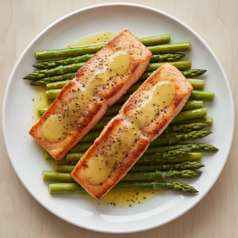 Lemon Herb Grilled Salmon with Asparagus