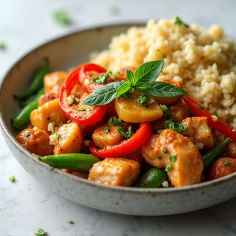 Ginger-Garlic Chicken Stir-Fry with Snap Peas