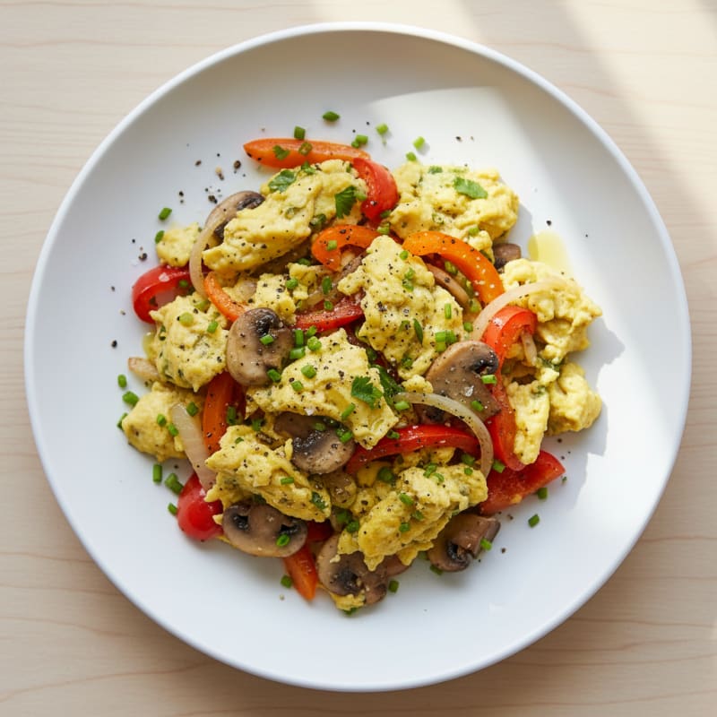 Garden Vegetable Scramble with Herbs