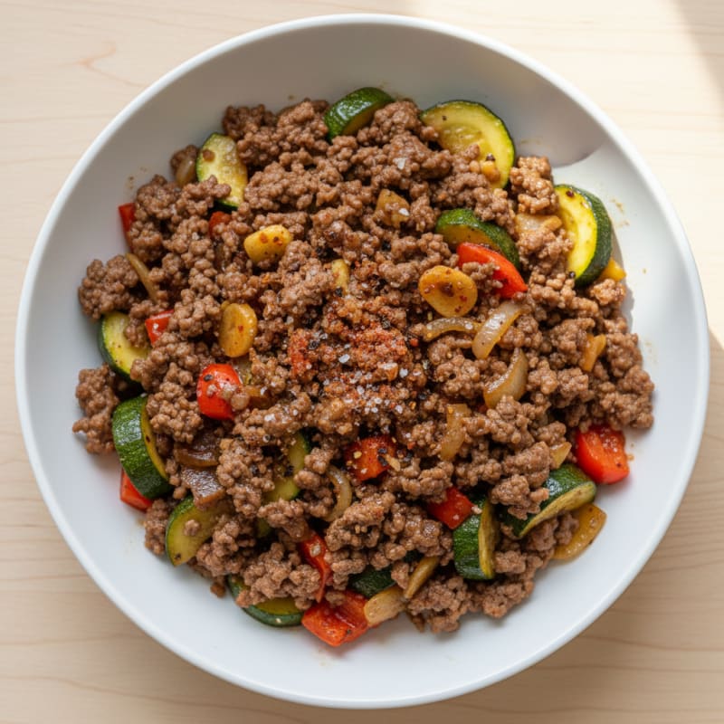 Savory Ground Beef and Vegetable Bowl