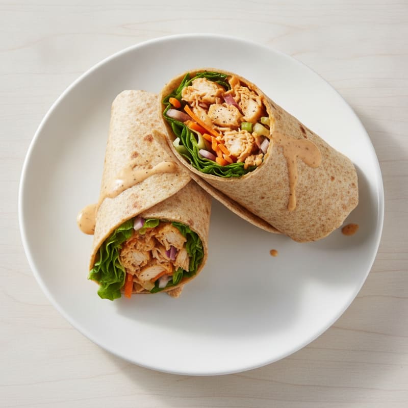 Buffalo Ranch Chicken Salad Wraps