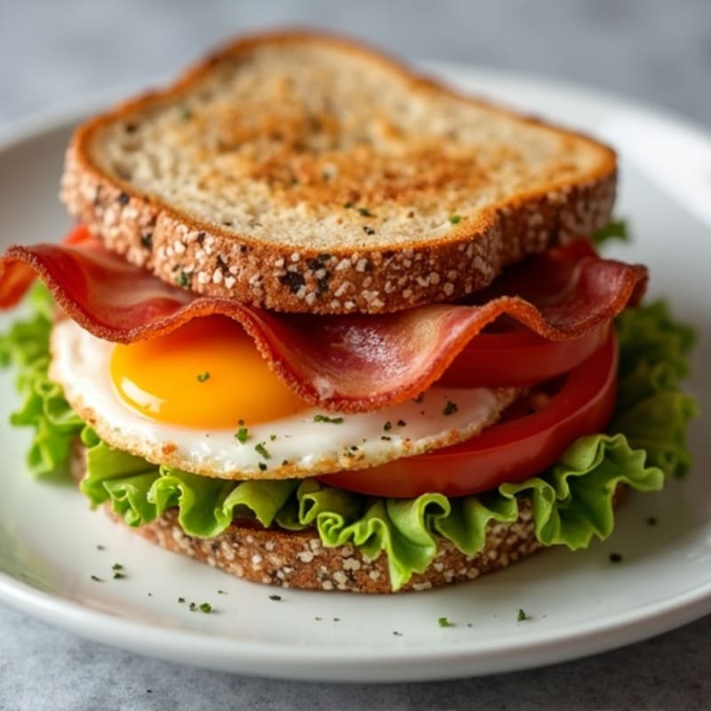 Crispy Bacon, Fresh Tomato, and Creamy Avocado Whole Grain Sandwich