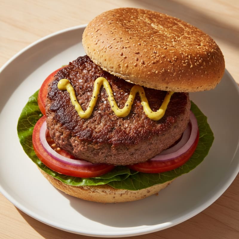 Classic Beef Burger with Toasted Bun