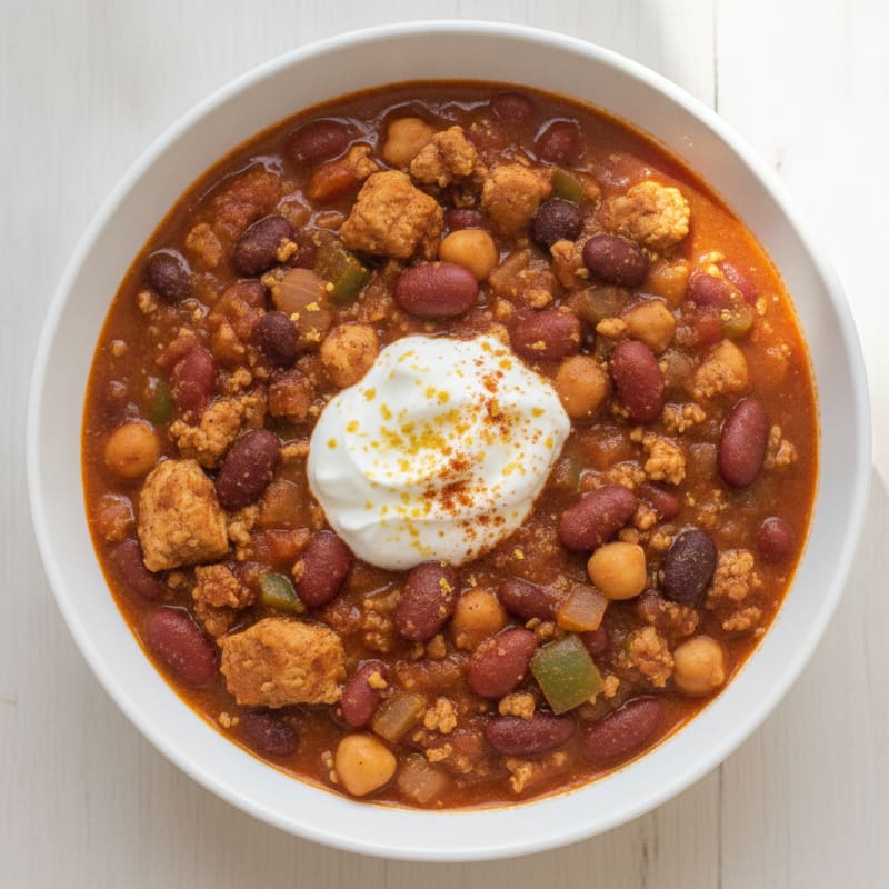 Hearty Mixed Bean and Vegetable Chili