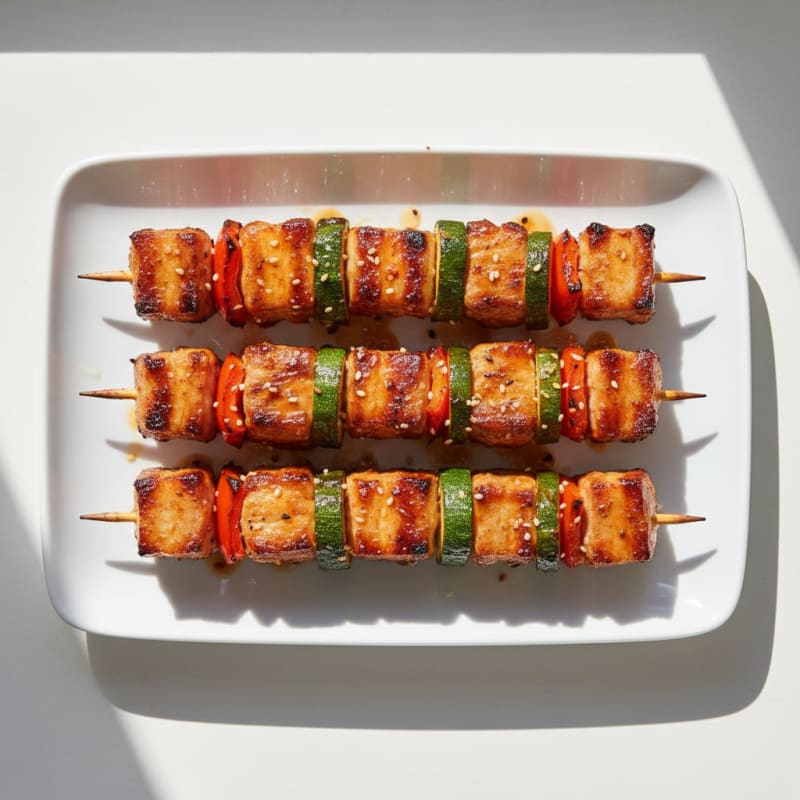 Spicy Gochujang Pork Belly Skewers