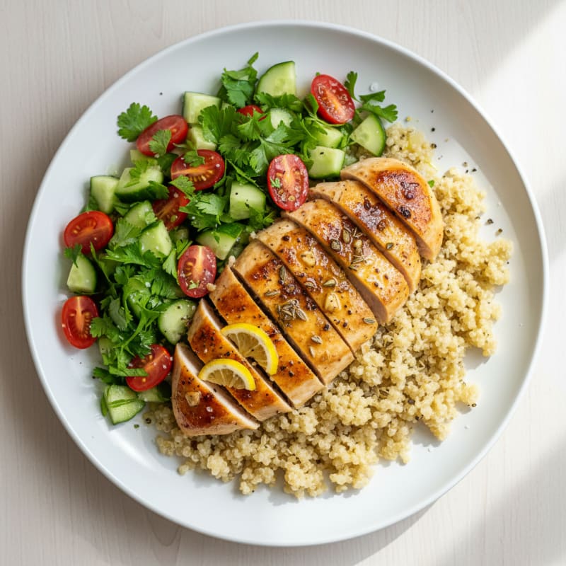 Lemon Herb Chicken and Quinoa Bowl