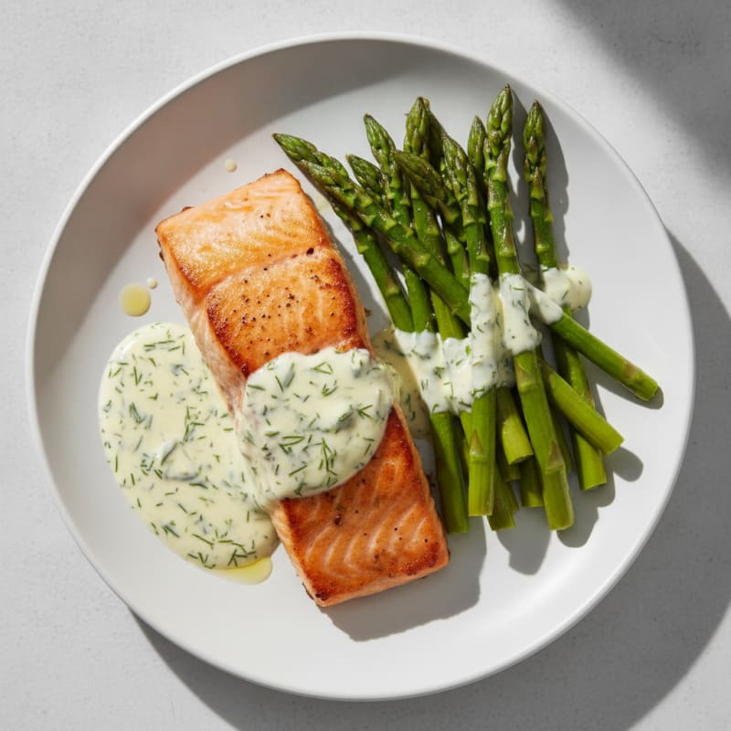 Pan-Seared Salmon with Lemon-Dill Sauce