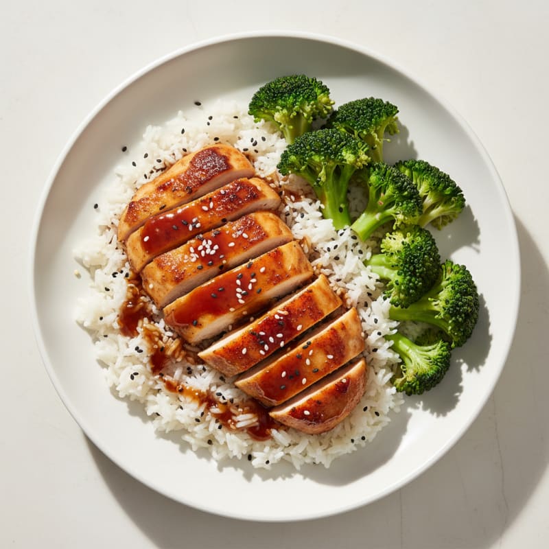 Teriyaki Glazed Chicken with Sesame Rice