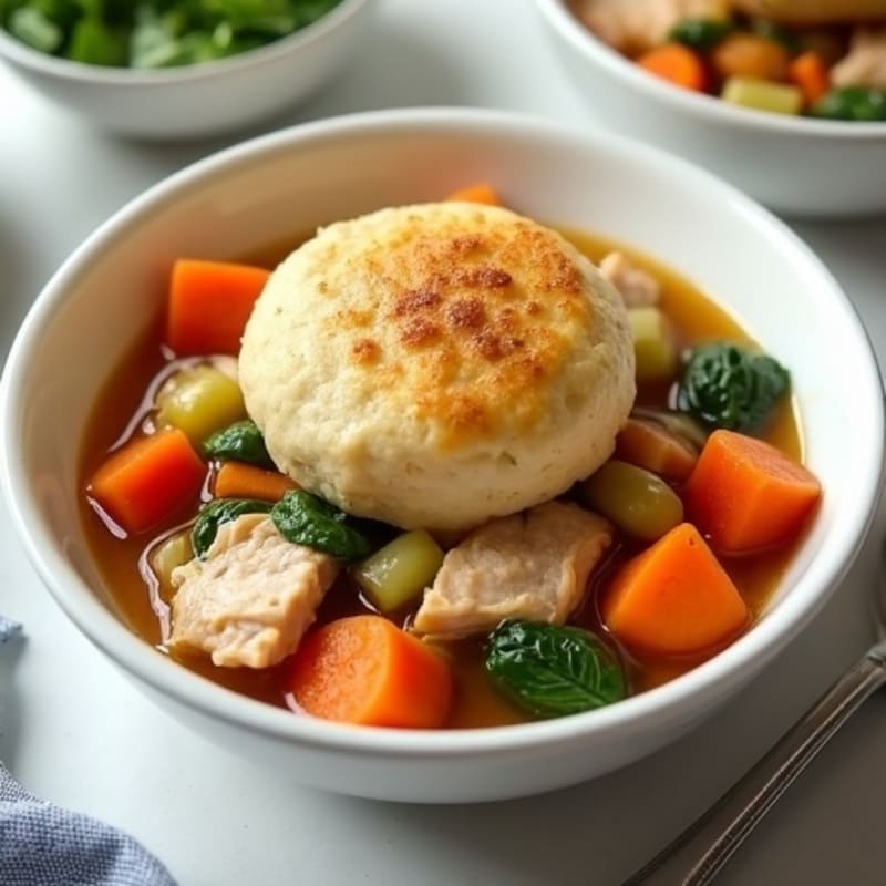 Wholesome Chicken and Vegetable Stew with Savory Dumplings