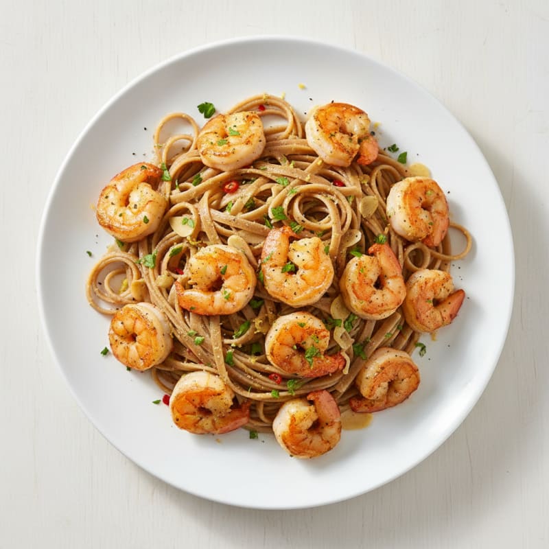 Zesty Garlic Shrimp Scampi with Linguine