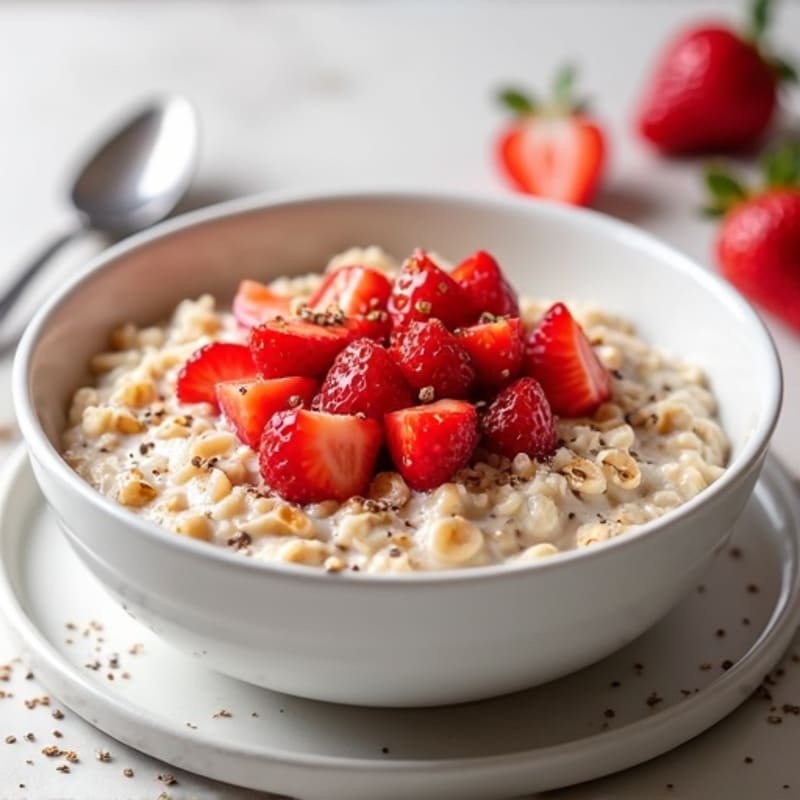 Creamy Strawberry Vanilla Overnight Oats