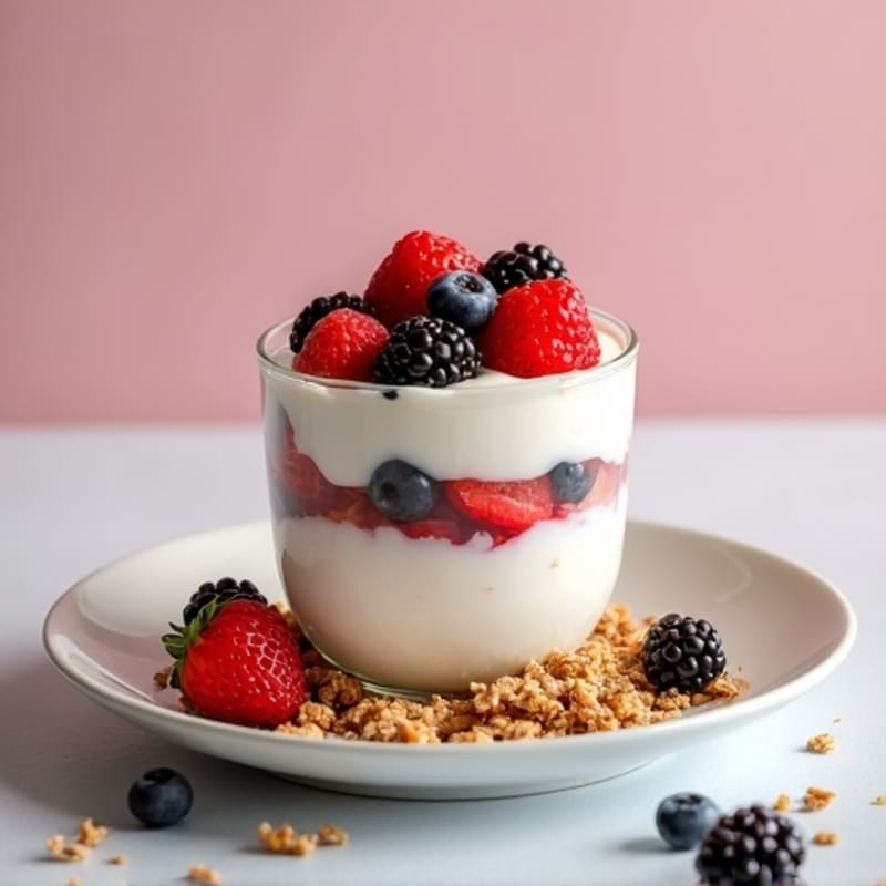 Creamy Greek Yogurt Protein Parfait with Mixed Berries