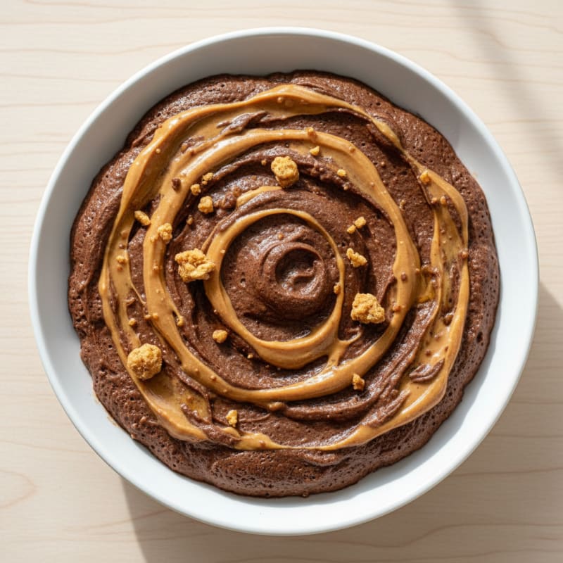 Silky Chocolate Protein Pudding with Peanut Butter Swirl