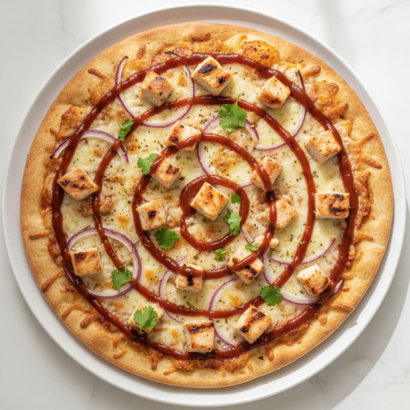 High-Protein BBQ Chicken Pizza with Red Onion