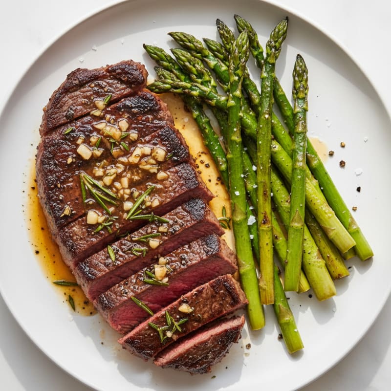 Charred Garlic-Herb Sirloin Steak