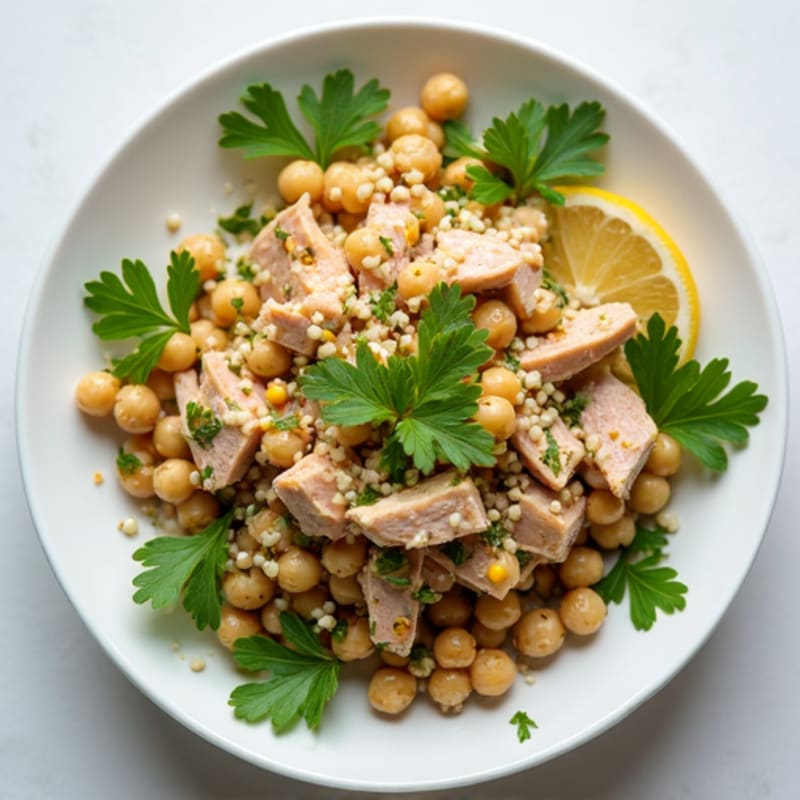 Tuna and Chickpea Salad with Lemon Tahini