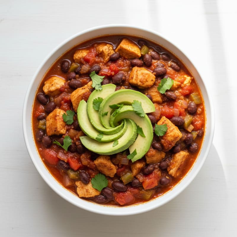 Smoky Chipotle Chicken and Black Bean Chili
