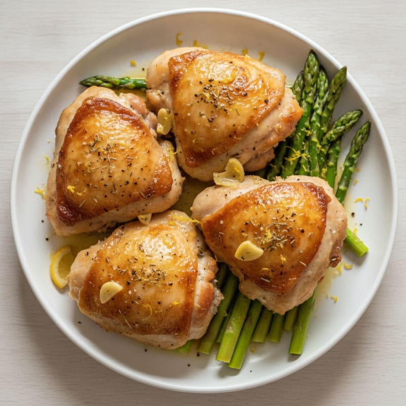 Lemon Herb Roasted Chicken Thighs