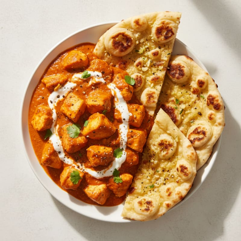 Butter Chicken with Garlic Naan