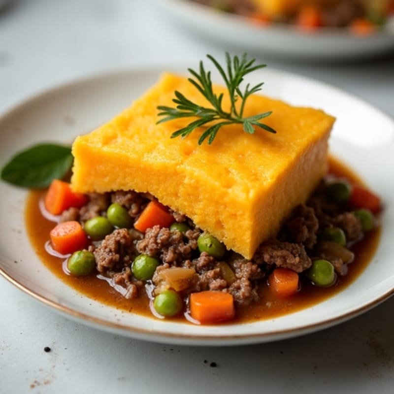Lean Beef Cottage Pie with Creamy Sweet Potato Topping