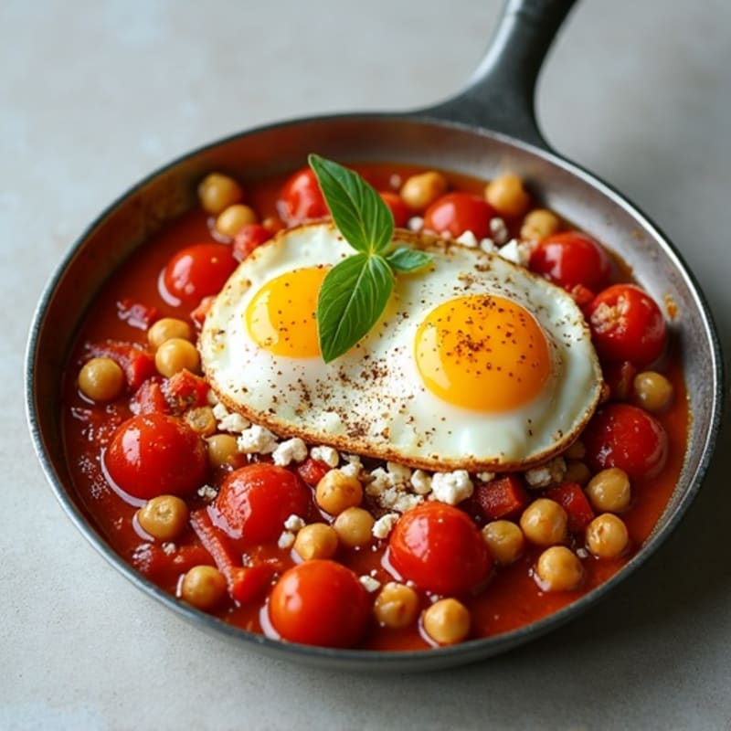 Fresh Tomato and Pepper Shakshuka with Silky Eggs