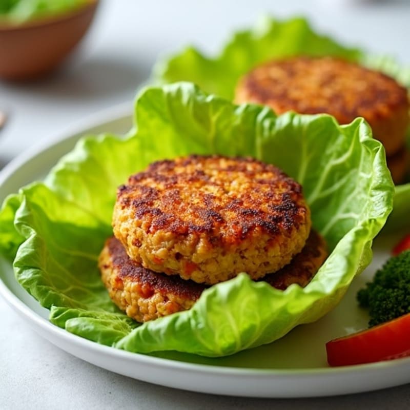 Crispy Veggie Burger Lettuce Wraps