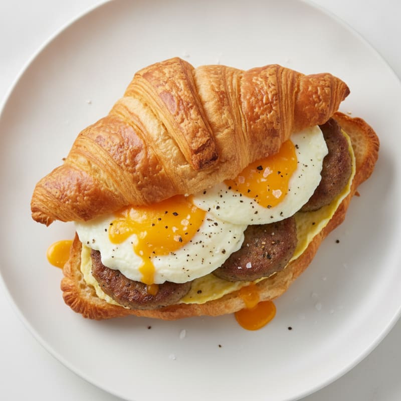 Sausage Egg and Cheese Croissant