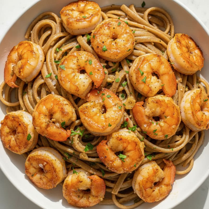 Garlic Butter Shrimp Scampi with Linguine