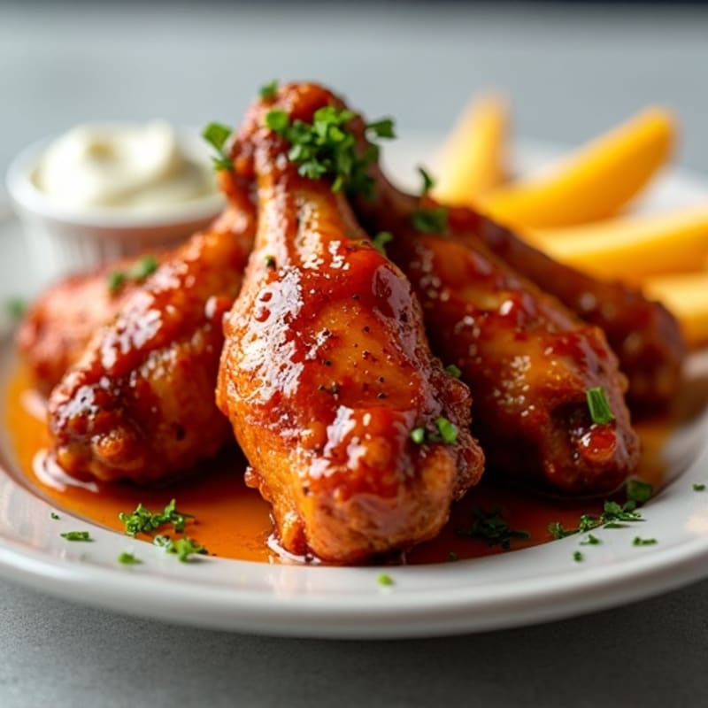 Spicy BBQ Crispy Baked Chicken Wings