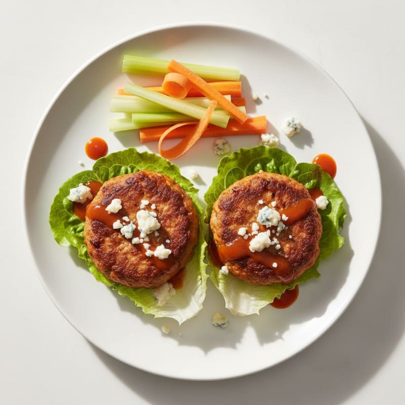 Crispy Buffalo Blue Cheese Burgers