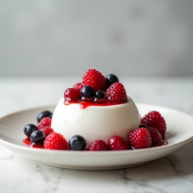 Greek Yogurt Protein Mousse with Mixed Berries
