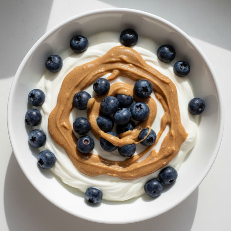 Silky Protein Yogurt Bowl with Berries and Almond Butter