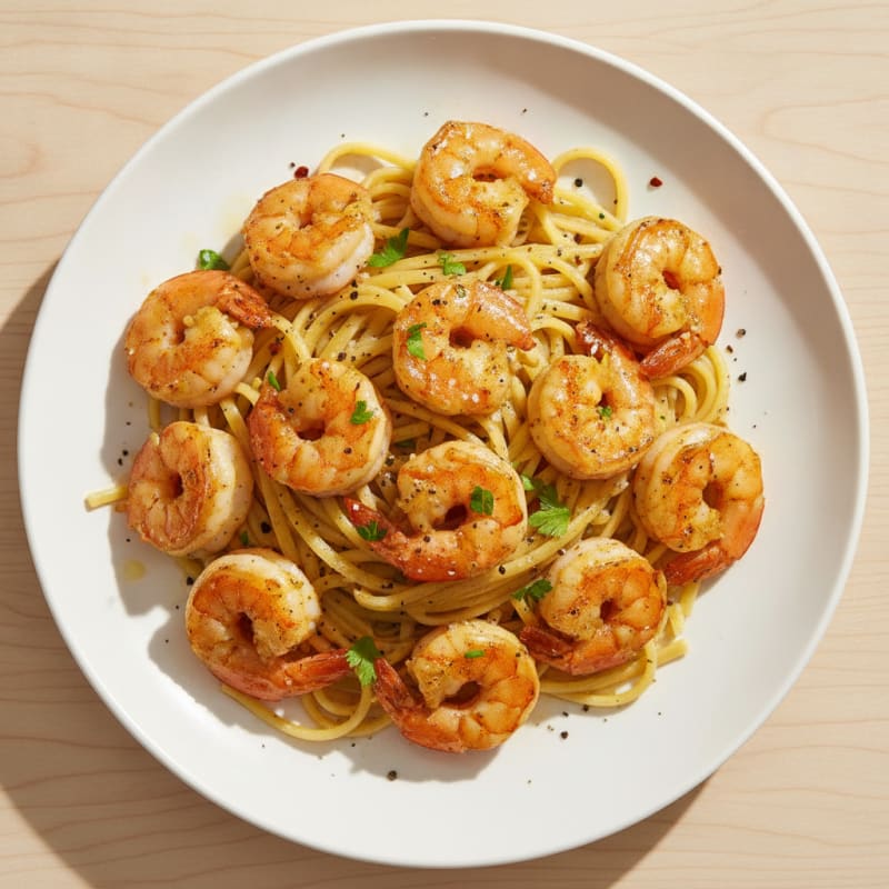 Garlic Butter Shrimp Scampi with Linguine