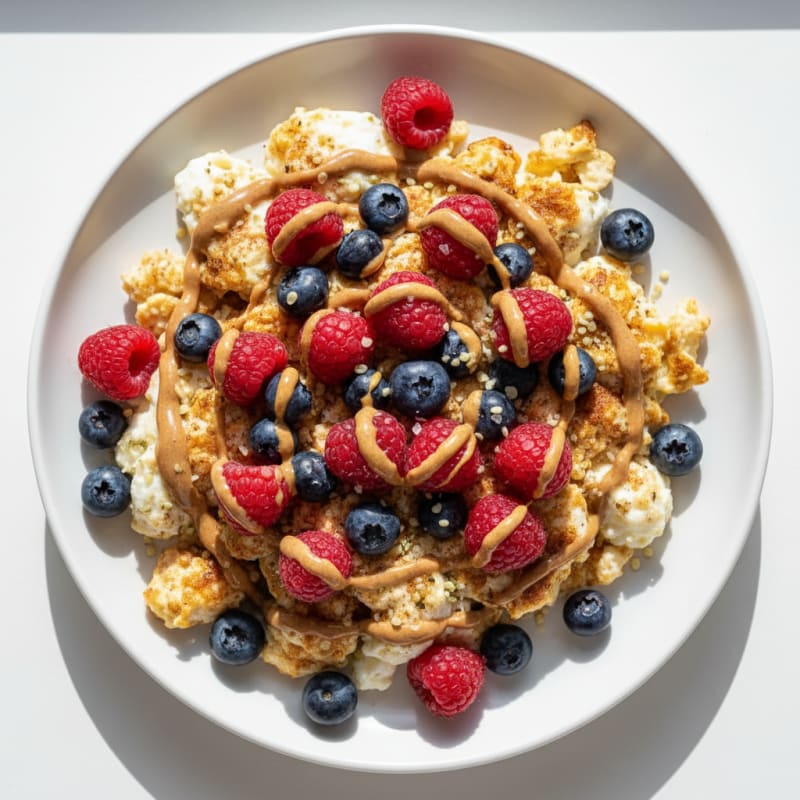 Sweet Egg White Scramble with Berries