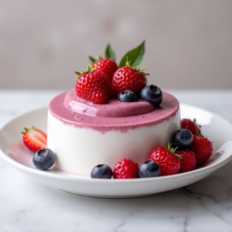 Silky Greek Yogurt Protein Pudding with Mixed Berries