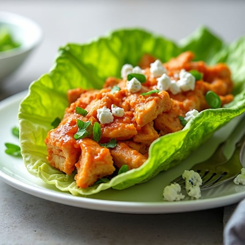 Spicy Buffalo Chicken Lettuce Wraps