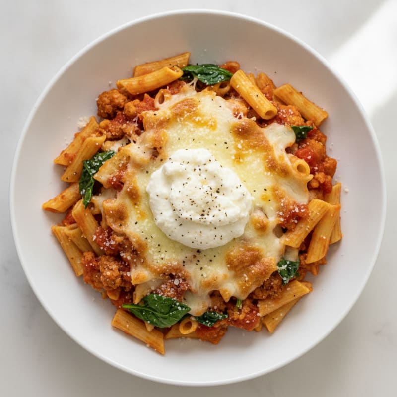Classic Baked Ziti with Ricotta