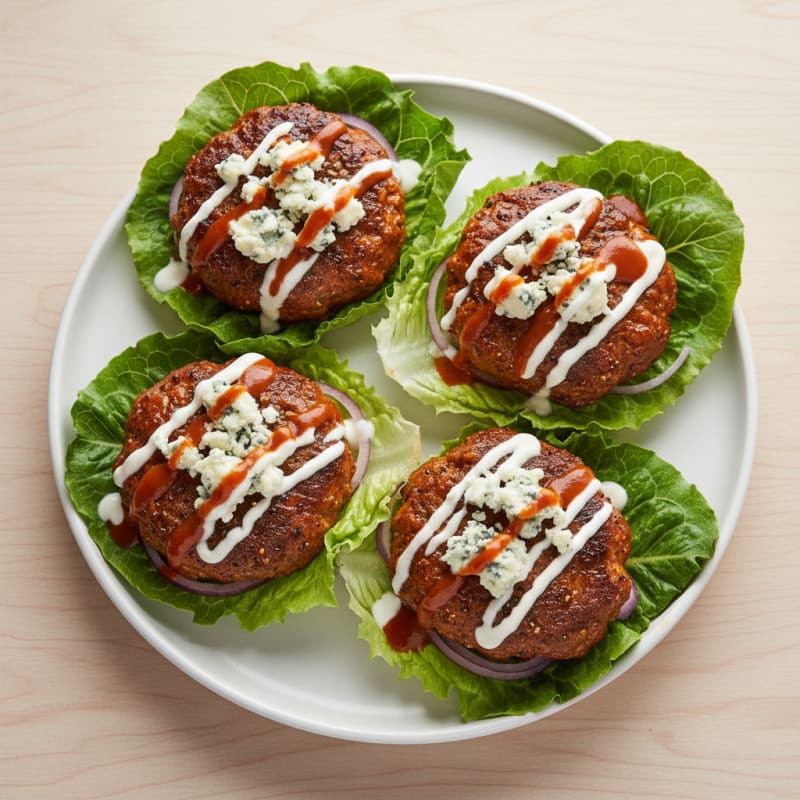 Buffalo Blue Cheese Beef Burgers