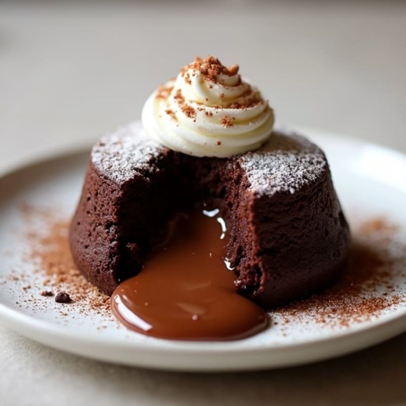 Healthy Dark Chocolate Molten Cake