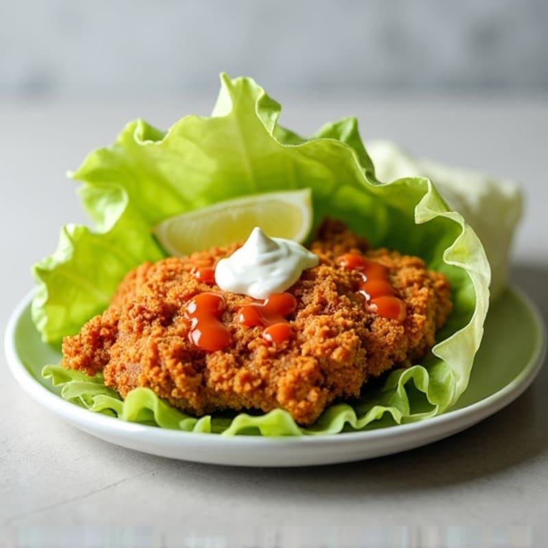 Crispy Buffalo Chicken Lettuce Wrap