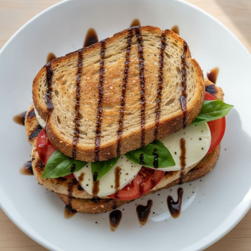 Grilled Caprese Sandwich with Balsamic Glaze