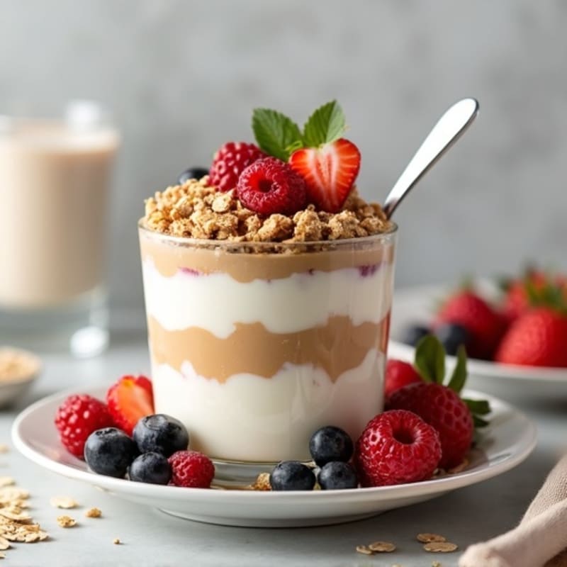Creamy Greek Yogurt Protein Muffin Parfait