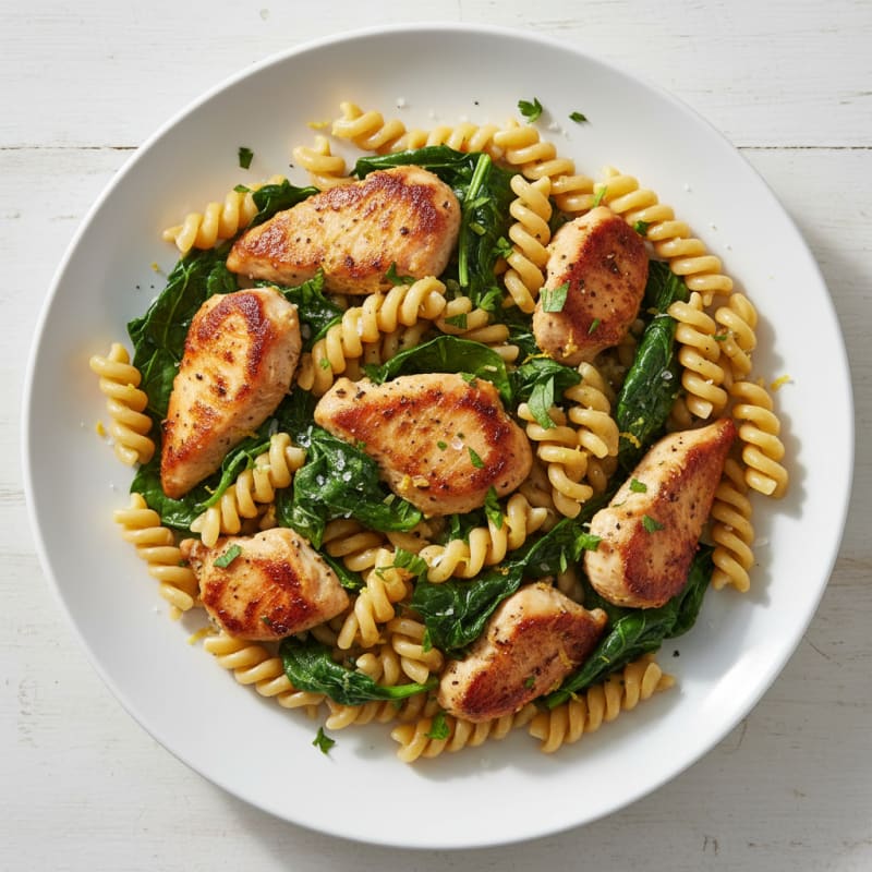 Lemon-Herb Chicken with Protein Pasta
