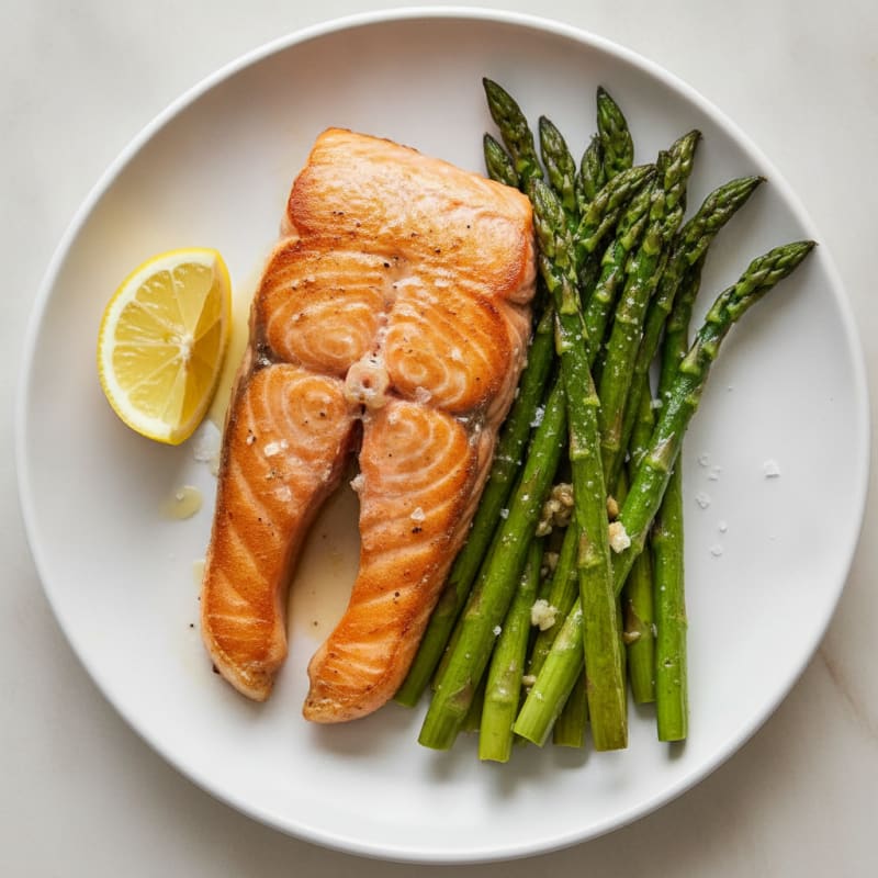 Seared Salmon with Roasted Asparagus