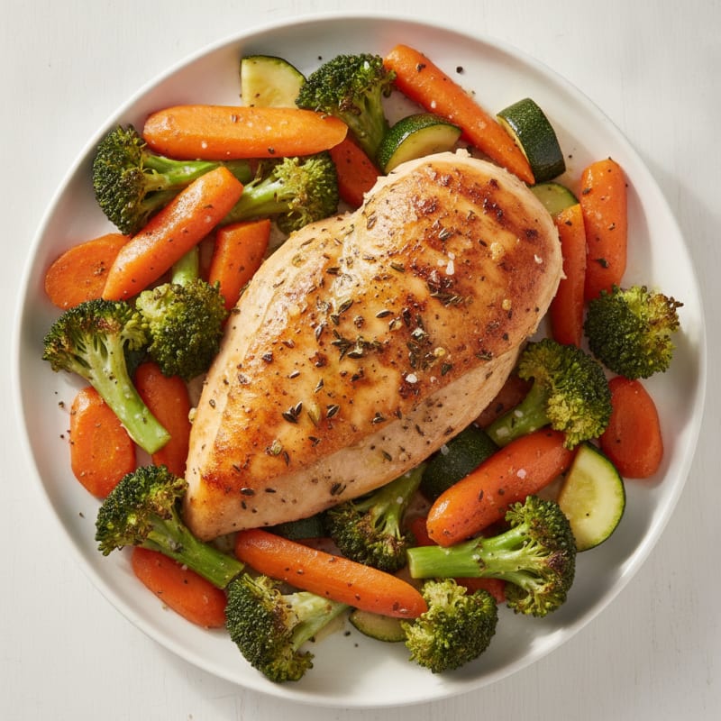 Herb-Roasted Chicken with Roasted Vegetables