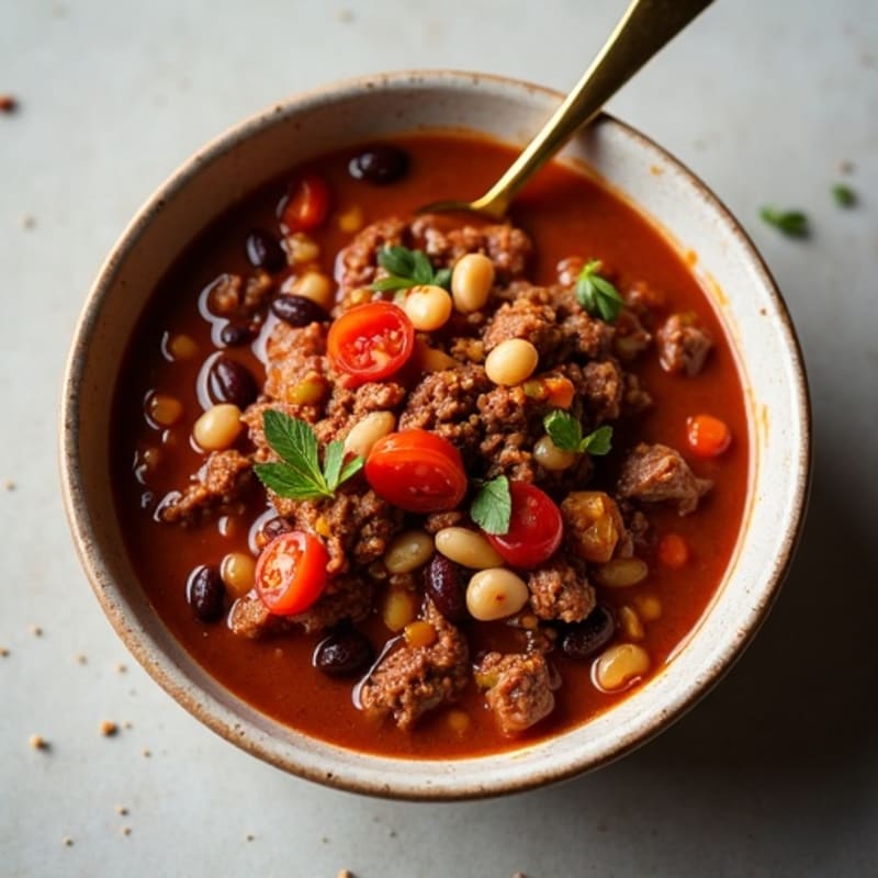 Hearty Fire-Roasted Beef and Bean Chili