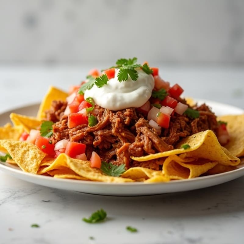 Crispy Baked Pulled Pork Nachos